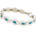 Celestial Link 925 Sterling Silver Opal Bracelet