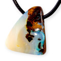 * 1 Ironstone Core Boulder Opal Slide Pendant