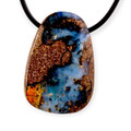 Galactic Flow Boulder Opal Slide Pendant