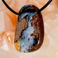 Galactic Flow Boulder Opal Slide Pendant