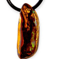Phantom Flow Boulder Opal Slide Pendant