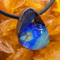 Cosmic Riverbed Boulder Opal Slide Pendant