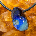 Cosmic Riverbed Boulder Opal Slide Pendant
