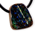 Galactic Core Boulder Opal Slide Pendant