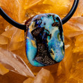 Ethereal Fault Boulder Opal Slide Pendant