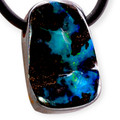 Ironstone Galaxy Boulder Opal Slide Pendant