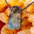 Deep Origin Boulder Opal Slide Pendant