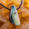 Starlight Fracture Boulder Opal Slide Pendant