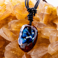 Titan's Heart Boulder Opal Slide Pendant