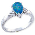 Passion Serenity Sterling Silver  Australian Opal Ring