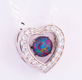 HEART SHAPED SWIVEL OPAL PENDANT