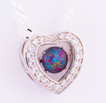 HEART SHAPED SWIVEL OPAL PENDANT