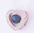 HEART SHAPED SWIVEL OPAL PENDANT