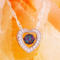 HEART SHAPED SWIVEL OPAL PENDANT