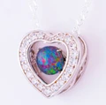 HEART SHAPED SWIVEL OPAL PENDANT