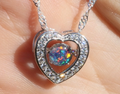 HEART SHAPED SWIVEL OPAL PENDANT