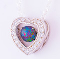HEART SHAPED SWIVEL OPAL PENDANT