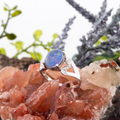SPLENDED ORNATION STERLING SILVER OPAL RING