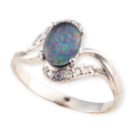 RAINBOW AETHERFLAME STERLING SILVER OPAL RING