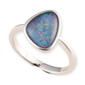 * 1 MYTHIC STARFIRE STERLING SILVER OPAL RING