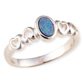 CELESTIAL RAINFIRE STERLING SILVER OPAL RING