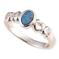 CELESTIAL RAINFIRE STERLING SILVER OPAL RING