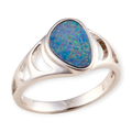 MYTHIC RAINSONG STERLING SILVER OPAL RING