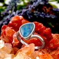 CELESTIAL PRISMFLAME STERLING SILVER OPAL RING