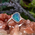 CELESTIAL PRISMFLAME STERLING SILVER OPAL RING