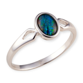 ETHEREAL SKYWEAVE STERLING SILVER OPAL RING
