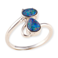 RAINBOW WHISPER STERLING SILVER OPAL RING