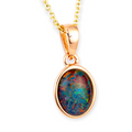* 1 CELESTIAL PRISM  18KT GOLD PLATED OPAL PENDANT