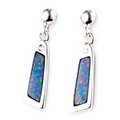 ENCHANTED RAINBOW VEIL STERLING SILVER OPAL EARRINGS