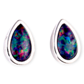  ENCHANTED NEONFIRE VEIL STERLING SILVER OPAL EARRINGS