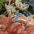 WHIMSICAL PINFIRE CAT OPAL STERLING SILVER RING