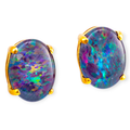 PINKFIRE DAWN OPAL STUDS 18KT GOLD PLATED EARRINGS