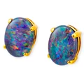 PINKFIRE DAWN OPAL STUDS 18KT GOLD PLATED EARRINGS