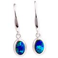 * CELESTIAL AQUAMARINE 14KT WHITE GOLD OPAL DROP EARRINGS