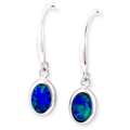* CELESTIAL AQUAMARINE 14KT WHITE GOLD OPAL DROP EARRINGS