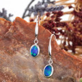 * CELESTIAL AQUAMARINE 14KT WHITE GOLD OPAL DROP EARRINGS