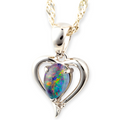 HEART SONG STERLING SILVER OPAL PENDANT