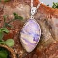 REGAL AURORA KINGDOM SILVER SOLID OPAL PENDANT