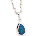 TEARDROP TWILIGHT STERLING SILVER OPAL PENDANT