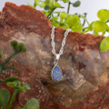 LUMINOUS AETHER TEARDROP SILVER OPAL PENDANT