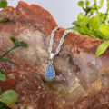 LUMINOUS AETHER TEARDROP SILVER OPAL PENDANT