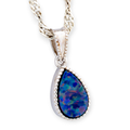 LUMINOUS AETHER TEARDROP SILVER OPAL PENDANT