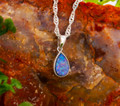 LUMINOUS AETHER TEARDROP SILVER OPAL PENDANT