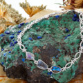 FOREST AURORA SOLID BOULDER OPAL STERLING SILVER BRACELET