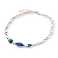 *1 CELESTIAL EARTHSONG SOLID BOULDER OPAL STERLING SILVER BRACELET