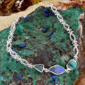 CELESTIAL EARTHSONG SOLID BOULDER OPAL STERLING SILVER BRACELET